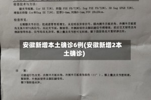 安徽新增本土确诊6例(安徽新增2本土确诊)