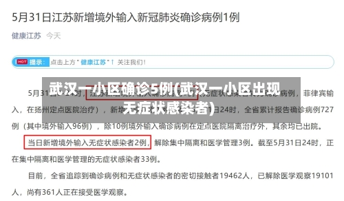 武汉一小区确诊5例(武汉一小区出现无症状感染者)-第2张图片