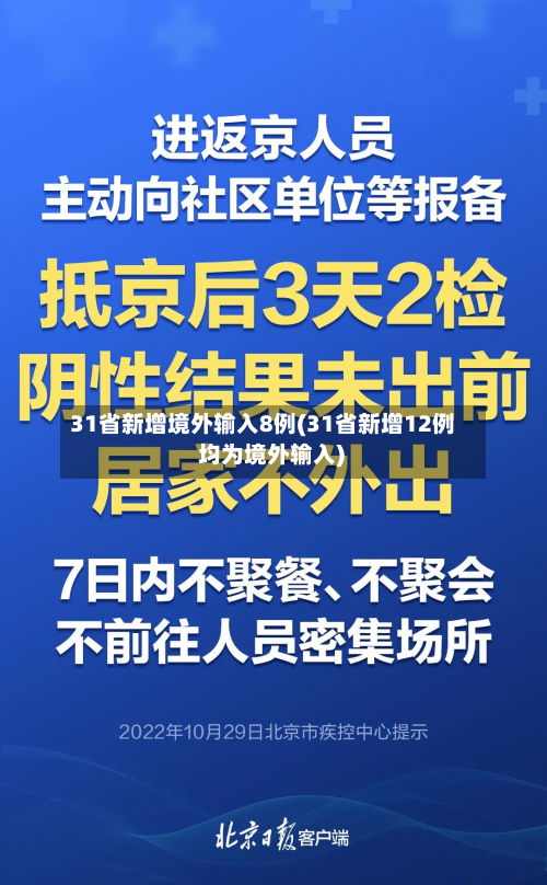 31省新增境外输入8例(31省新增12例 均为境外输入)-第1张图片
