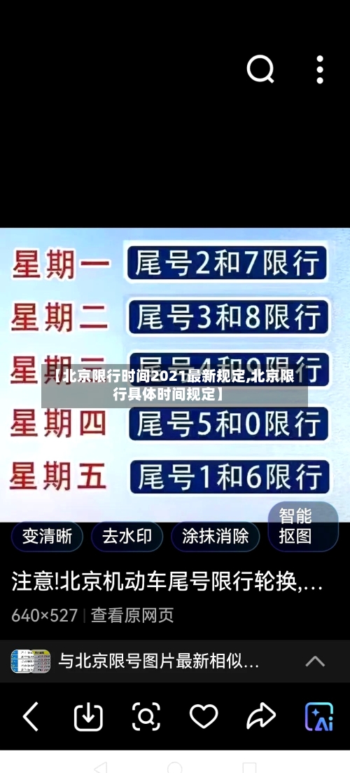 【北京限行时间2021最新规定,北京限行具体时间规定】-第1张图片