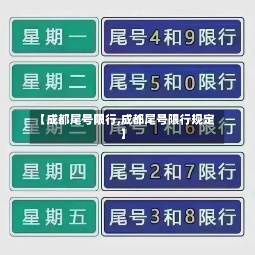【成都尾号限行,成都尾号限行规定】-第1张图片